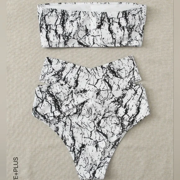 Marble Two Piece Swim - Picture 2 of 3